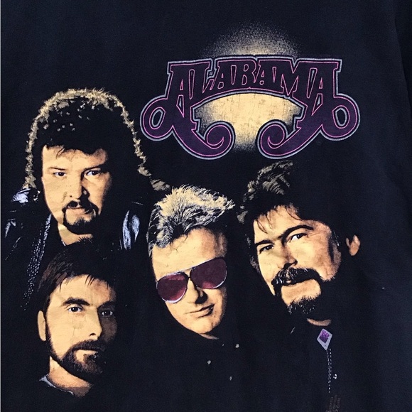 90s Alabama Band Tee Vintage Country Music T-Shirt Size L Graphic Retro - Picture 2 of 7